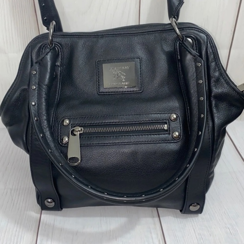 Vintage Black Leather Burberry